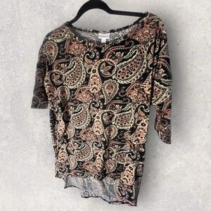 LuLaRoe Irma-Small-Orange Multicolor Paisley Print -NWT